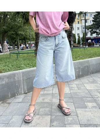 Жіночі джинсові шорти SKATER блакитні No Brand (403257029)