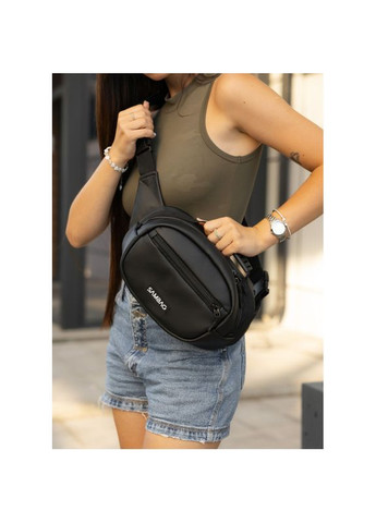 Сумка через плечо женская бананка Flex черная Sambag (355245849)