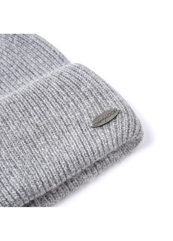 Шапка біні чоловіча вовна сіра GEORGE 013-094 LuckyLOOK 013-094M (367831473)