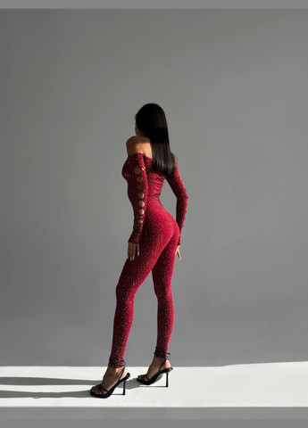 Бордовый роскошный женский бодистокинг, боди сетка Simply sexy