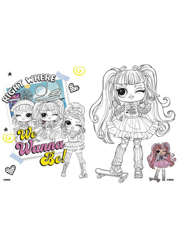 Детская книжка-раскраска "Tweens Emma Emo" LCB8 со стикерами No Brand (354758788)
