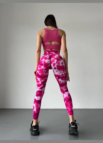 Легінси з «мармуровими плямами» рожевого кольору, розмір L Trends (330757772)