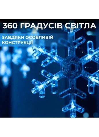 Гирлянда светодиодная штора GarlandoPro снежинка и звезда 12 фигур 3х1 м гирлянда звезда 1733061ML Garlando (396559215)
