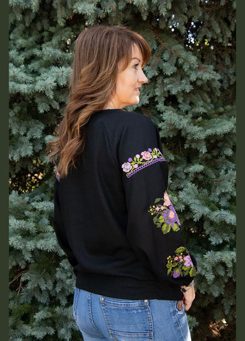 Жіноча вишиванка Тетяна чорна V&V 5605 (303727341)