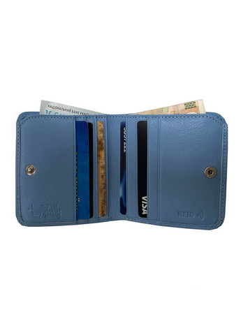 Жіночий шкіряний міні гаманець блакитного кольору Contatto 1858S-D+RFID baby Tony Perotti (370051059)