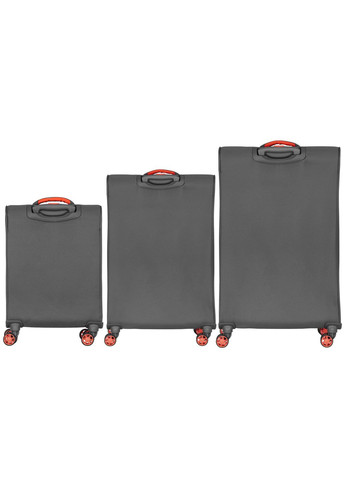 Набір валіз, Trek, (L+M+S), TSA, 4 колеса, + 3 рюкзаки Cabin (-BPET-CABIN-BK), поліестр, сірий 2E (370620217)
