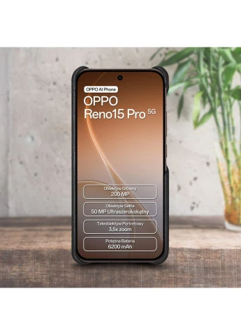 Шкіряна накладка Cover для OPPO Reno15 Pro Чорна (80348) Stenk (379469989)
