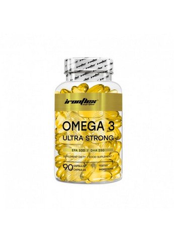 Жирные кислоты Omega 3 Ultra Strong, 90 капсул Ironflex (293338208)