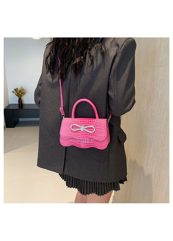 Женская сумка 8012 кросс-боди рептилия розовая No Brand (313235594)