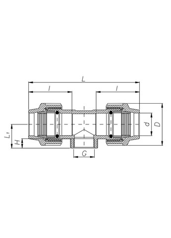 Трійник ПЕ з внутрішньою різьбою 25 мм х 1/2" ITAL (316095194)