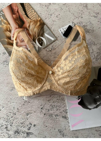 Бежевий бюстгальтер без поролону чашка d бежевий Acousma