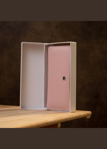 Женский кошелек из натуральной кожи с монетницей  19383 Розовый st leather (306881521)