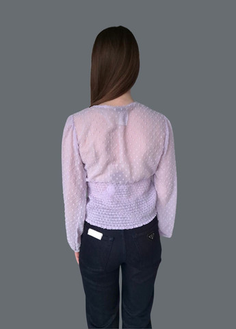 Бузкова блузка жіноча напівпрозора укорочена приталена Pigalle