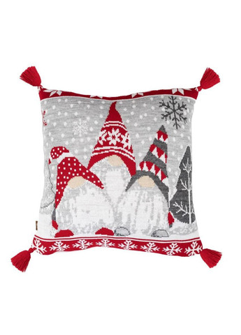Подушка в'язана Веселі гноми сіра 45х45 см Прованс (366969908)
