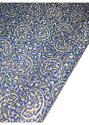 Обои виниловые на флизелиновой основе 57596, синие с золотом для гостиной, спальни, коридора MARBURG (339111220)