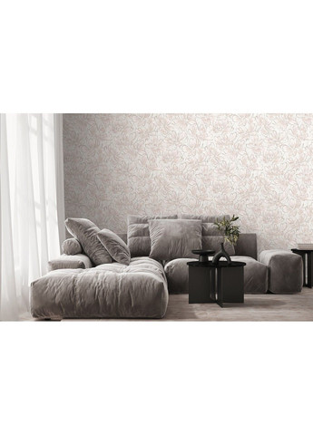 Флизелиновые обои вспененный винил LS Vinil Pure DHL-1652/1 серо-пудровый (1,06х10,05 м) Vinil Wallpaper Factory (316476704)