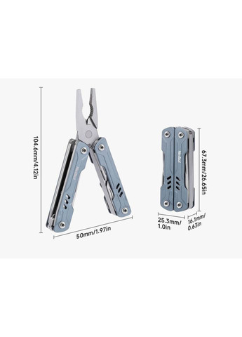 Мультитул Mini Sailor Pliers S11 черный NexTool (368669669)