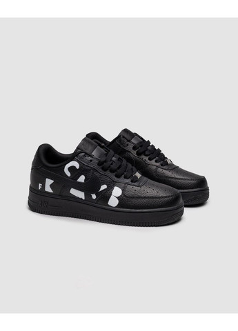 Чорні Осінні кросівки чоловічі nike black No Brand Air Force 1 Low x Comme Des Garçons Air