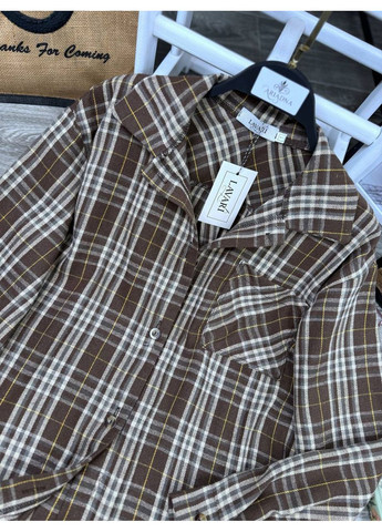 🔲Картата сорочка з турецької фланелі — трендовий акцент на кожен день | Розмірна сітка в описі Vione (368708901)