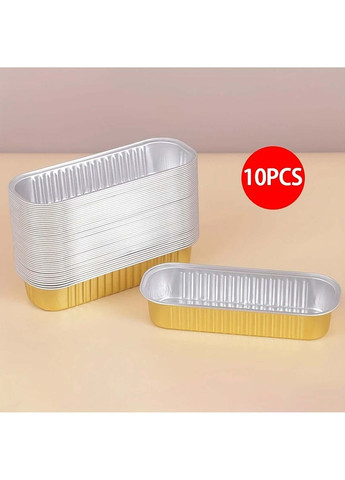 Набор из 10 прямоугольных форм из утолщённой алюминиевой фольги для аэрогриля и выпечки Kitchen Master (339042278)