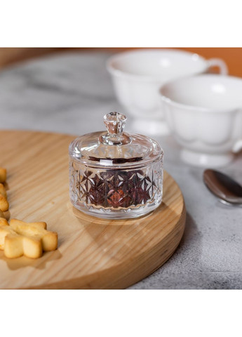 Цукерниця скляна з кришкою Ø 6.5 см HP-YH-30 Yiwu (370801181)