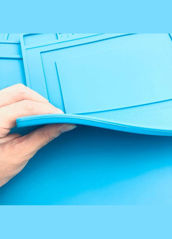 Коврик силиконовый S-180, теплоизоляционный мат для паяльника, паяльной станции, ремонта 550x350 мм No Brand (322567882)