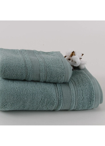 Бавовняний рушник для обличчя 50*90 см, 550 г/м2 Fancy Зелений (256105090) ТЕП однотонний м'ятний