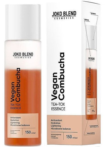 Антиоксидантна есенція для обличчя з комбучею Vegan Combucha Tea-Tox Essense 150ml (1539020-43383339) Joko Blend (368630428)