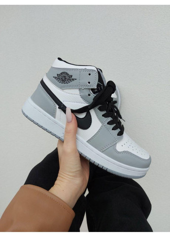 Серые демисезонные кроссовки мужские nike air jordan 1 retro smoke grey найк аир джордан No Brand
