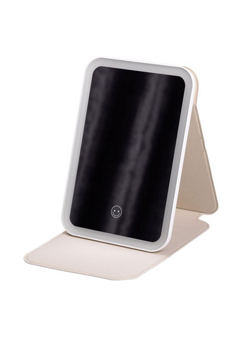 Зеркало с лед подсветкой настольное сложное 19.5х13.5 см косметическое для макияжа Зеленое HP-10-8AGR Yiwu (353504089)