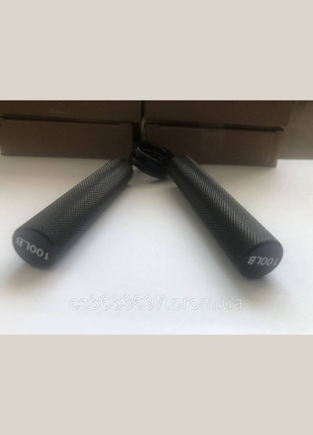 Эспандер кистевой металлический 112,5кг (250 LB), с накладками, черный No Brand (313859909)