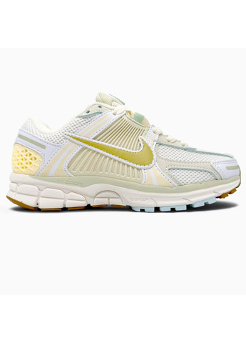 Белые демисезонные кроссовки мужские nike zoom vomero 5 white / lime найк аир зум вомеро 5 No Brand