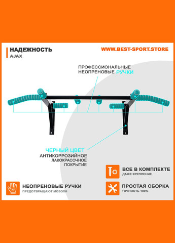 Турник на стену 5 в 1 Ajax Triton (346534802)