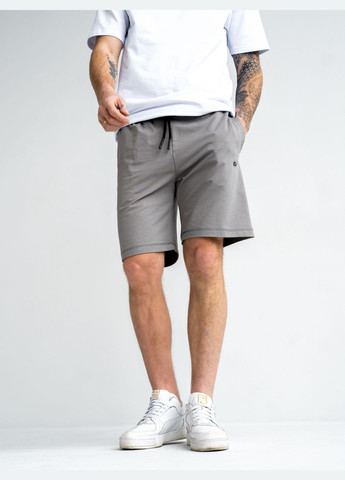 Шорты мужские спортивные повседневные серые шорты трикотажные оверсайз из хлопка baske Teamv (341721047)