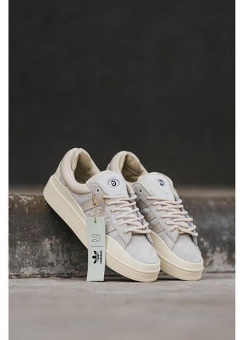 КРОССОВКИ ЖЕНСКИЕ ADIDAS CAMPUS X BAD BANNY BEIGE АДИДАС КАМПУС No Brand бежевые демисезоны (369389602)