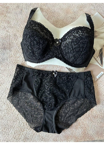 Черный черный комплект нижнего белья на чашку d Lanny Mode
