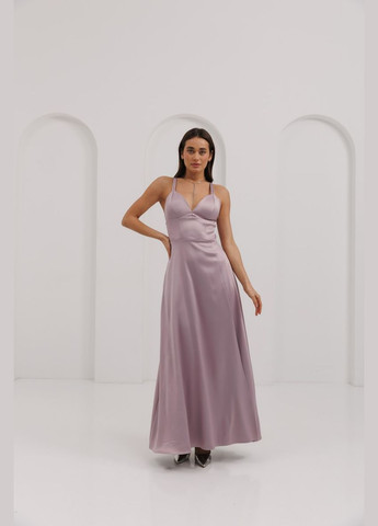 Лиловое вечернее платье а-силуэт FashionYouWant однотонное