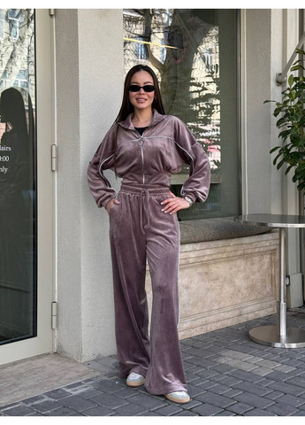 Костюм велюр Туреччина,штани та кофта укорочена Україна (361021395)