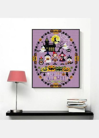 Набір для вишивання за нанесеною на канву схемою "Happy Halloween". AIDA 14CT printed, 36*44 см Joy Sunday (313613039)