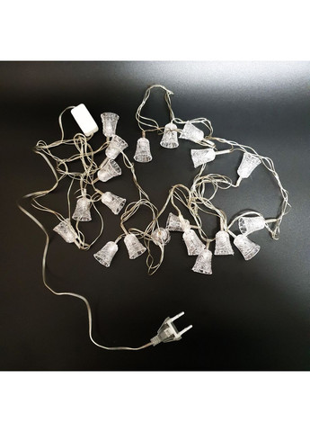 Гірлянда діодна нитка "Новорічні дзвіночки" 20 LED 3.5 м, різнобарвні від мережі Po Fanu (365549139)