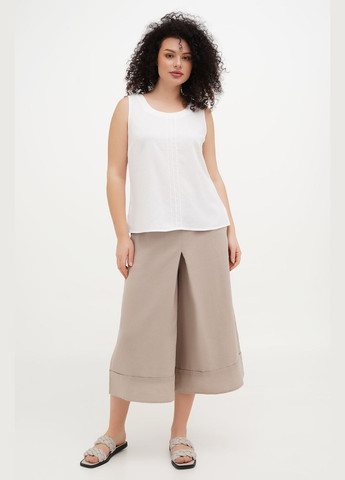 Короткі широкі штани з льону на резинці та блискавці з кишенями Круїз., р., код 8436/58/584 ГАЛЕРЕЯ ЛЬОНУ (333164645)