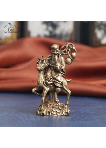 Міні вінтажна мідна статуетка фігурка китайський Бог довголіття мудрості благополуччя прикраса фен-шуй No Brand (292260653)