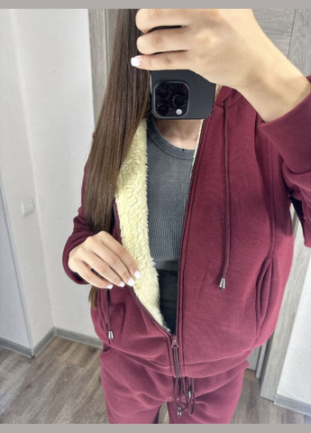 Женский теплый костюм двойка цвет бордо New Trend (304988943)