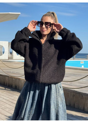 Бомбер женский из букле — стильный, тёплый, трендовый (замеры в описании) GD/GL Модний простір на молнии (370146780)