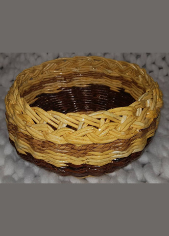 Корзинка декоративная для сервировки или хранения ручной работы, круглая No Brand (315638176)