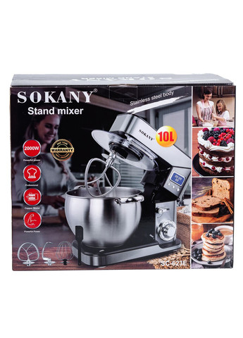 Миксер планетарный SC-623E с чашей из нержавеющей стали на 10 л. Sokany (361678139)