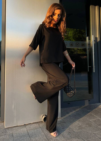 Изысканная легкая летняя повседневная футболка свободного фасона с рукавами три четверти Tik-Tak - (348830770)