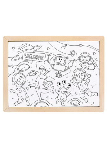 Пазл Пришельцы с раскраской (E1644) Hape (339783954)