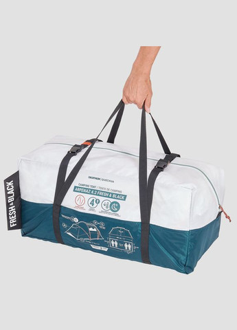 Дуговий Туристичний Намет з Тамбуром Чотиримісна Двокімнатна ARPENAZ Водонепроникна Quechua (335052806)