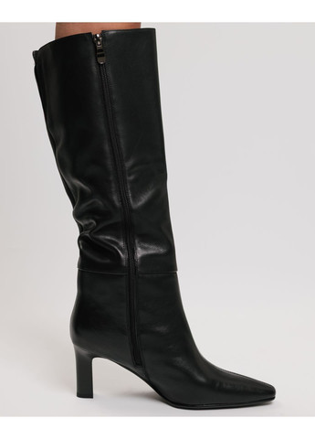 Чоботи на підборах чорна шкіра Berkonty (362027821)